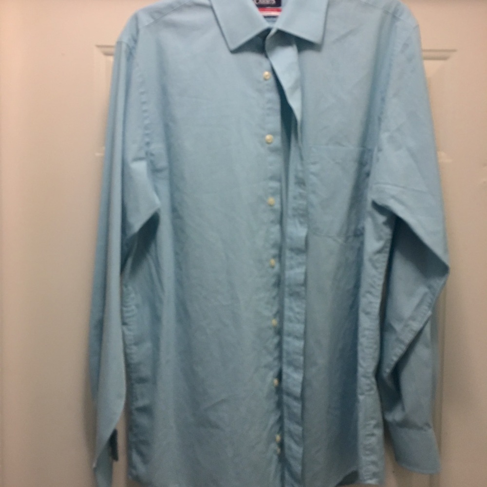 Chaps Turqouise gingham print long sleeve regular fit shirt